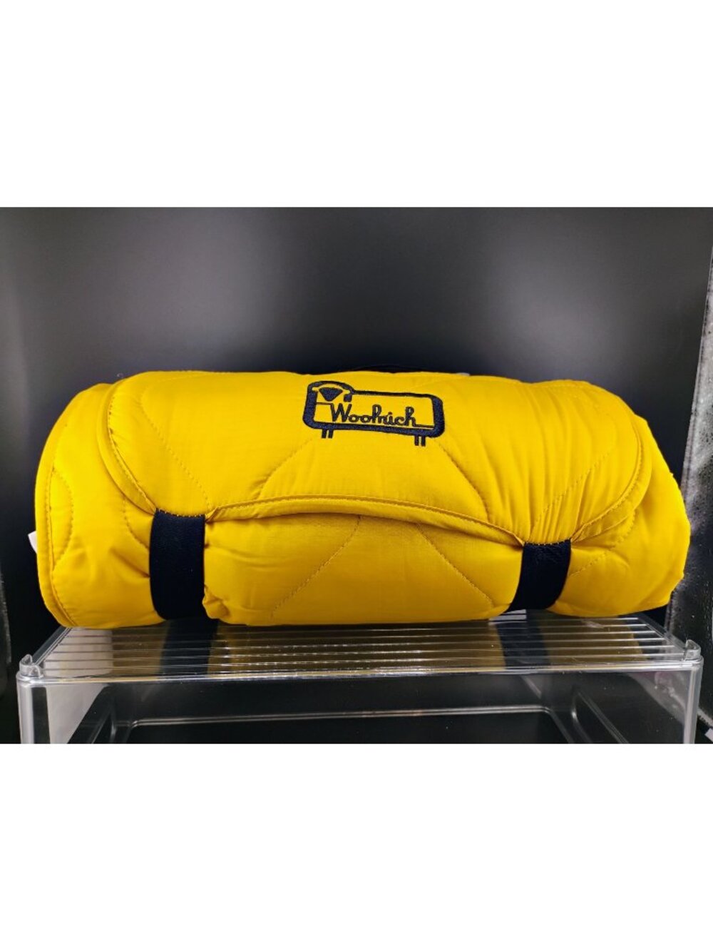 Woolrich Water-Resistant Packable Outdoor Throw Blanket Yellow 50" X 70" Quilted